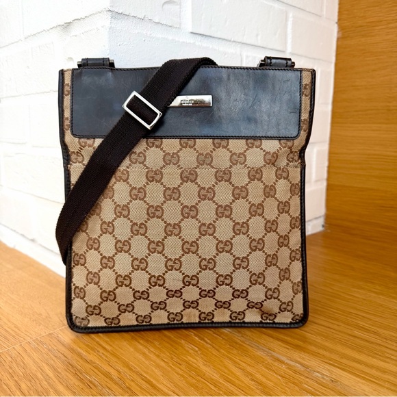 Gucci Authentic Vintage Supreme Monogram Canvas Crossbody Bag